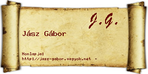Jász Gábor névjegykártya